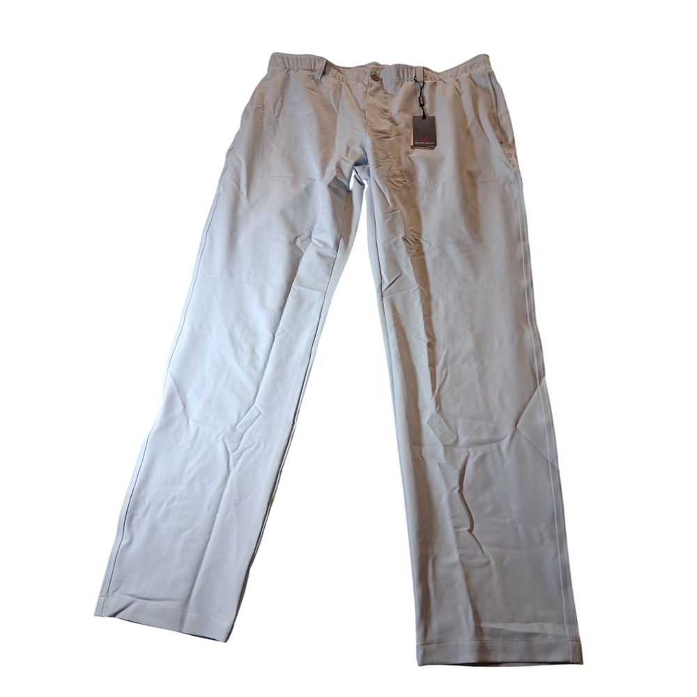 Men's Michel Rouen Proflex Golf Pants Light Blue 36x32 Performance Stretch